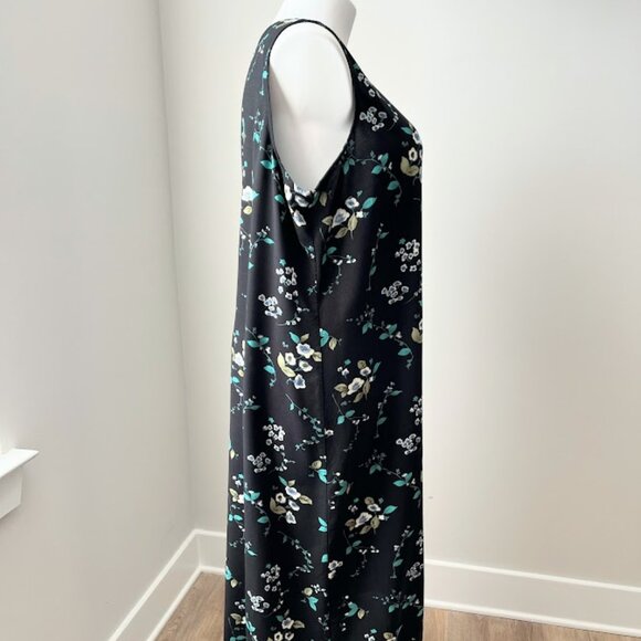 90s Black Floral Dress - Picture 5 of 7